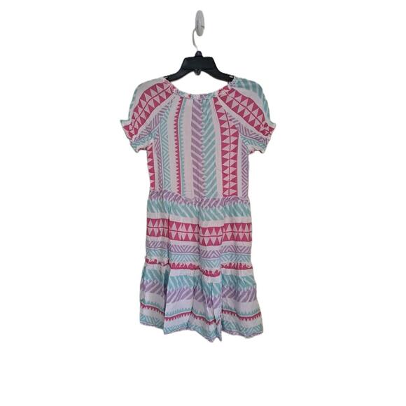 GOA Kids Beachwear by Japna Multicolor Geometric Beach Cover-Up Dress - Picture 4 of 6